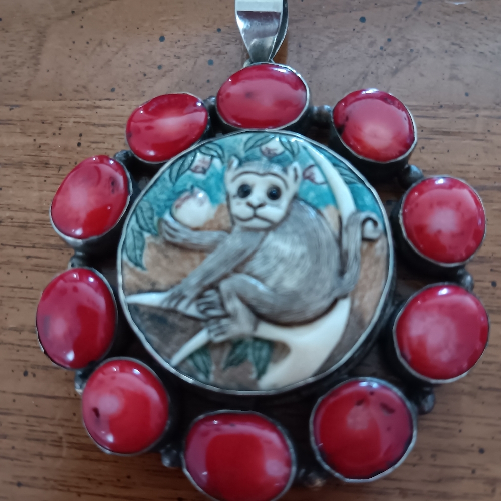 FINAL MARKDOWN!!! Vintage Coral Bone Pendant